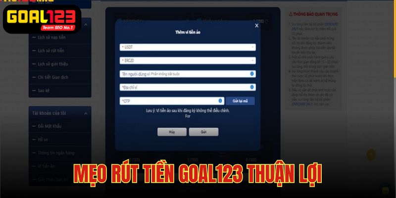 Điểm quan trọng giúp rút tiền GOAL123 được tiến hành thuận lợi